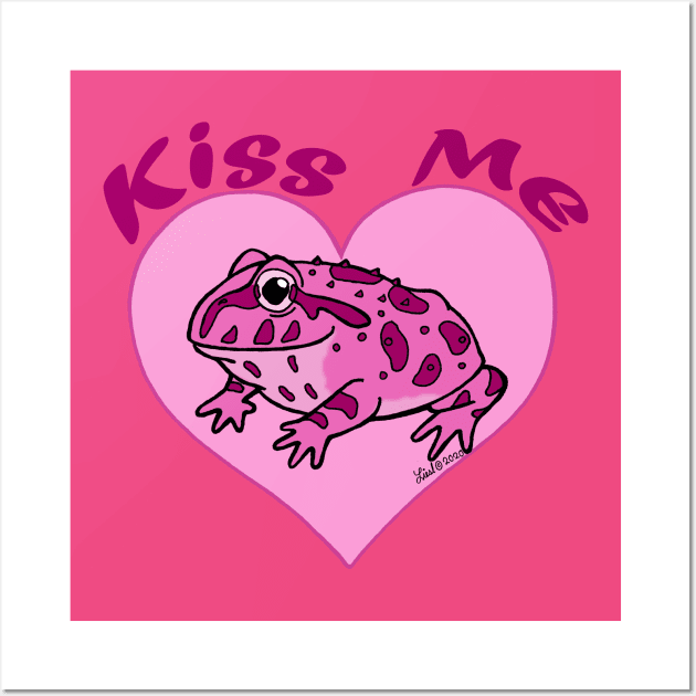 Kiss Me Frog Wall Art by HonuHoney